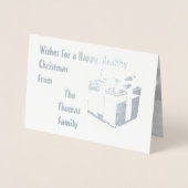 Moderne, op maat gesneden kerstkerst folie kaarten (Voorkant)