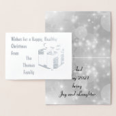 Moderne, op maat gesneden kerstkerst folie kaarten (Display)