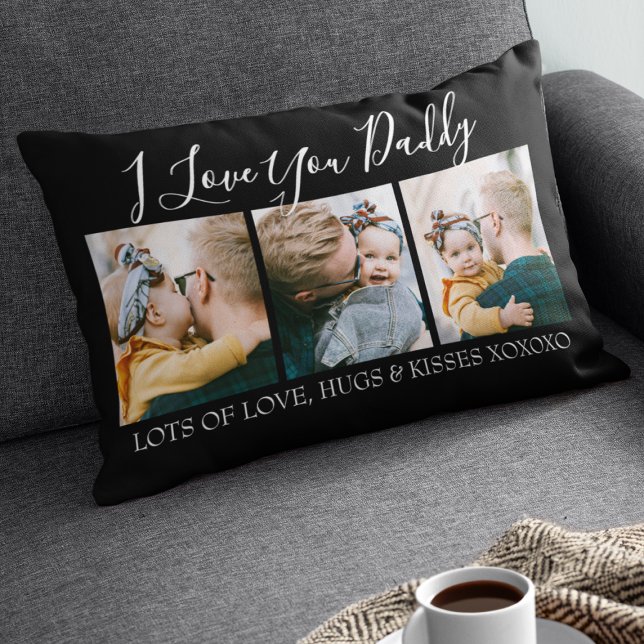 Moderne op maat I Love You Daddy | 3 foto Kussen (Creator heeft geüpload)
