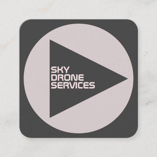 Moderne, op technologie geïnspireerde, afgeronde c vierkante visitekaartje (Voorkant)