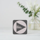 Moderne, op technologie geïnspireerde, afgeronde c vierkante visitekaartje (Staand voorkant)