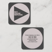 Moderne, op technologie geïnspireerde, afgeronde c vierkante visitekaartje (Voorkant / Achterkant)