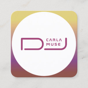 Moderne, op technologie geïnspireerde, ronde stijl vierkante visitekaartje