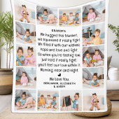 Moderne Opa Custom Multi Foto Grootouders Fleece Deken