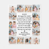 Moderne Opa Custom Multi Foto Grootouders Fleece Deken (Voorkant)