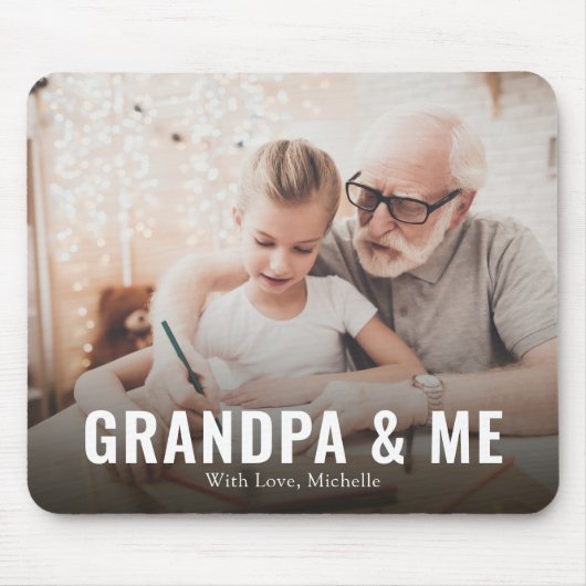 Moderne opa en ik gepersonaliseerd muismat (Voorkant)