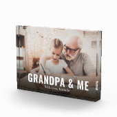 Moderne opa en ik op maat fotoblokken (Rechts)