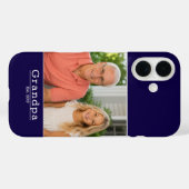 Moderne Opa Est. Minimalistische typografie Foto Case-Mate iPhone Case (Achterkant (horizontaal))