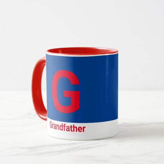 Moderne Opa Letter Koffiemok Mok (Voorkant links)