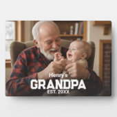 Moderne Opa Opgericht Naam Jaar Foto Fotoplaat (voorkant)