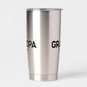 Moderne Opa Opgericht Oprichtingsjaar Geïsoleerde Drinkbeker (Links)