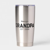Moderne Opa Opgericht Oprichtingsjaar Geïsoleerde Drinkbeker (Voorkant)