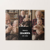 Moderne Opa Oprichtings Naam Jaar 3 Foto Legpuzzel (Horizontaal)