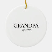 Moderne Opa Oprichtingsjaar Keramisch Ornament (Voorkant)
