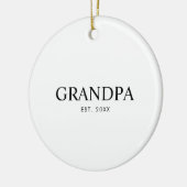 Moderne Opa Oprichtingsjaar Keramisch Ornament (Links)