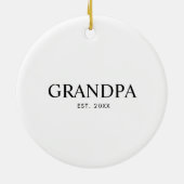 Moderne Opa Oprichtingsjaar Keramisch Ornament (Achterkant)