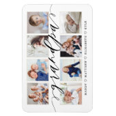 Moderne opa script kleinkinderen foto collage magneet (Verticaal)