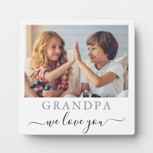 Moderne Opa We Love You Kleinkinderen Foto Fotoplaat
