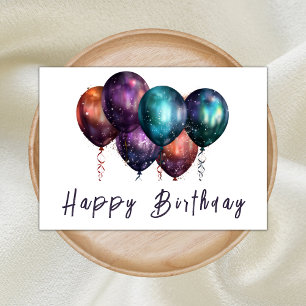 Moderne opaal iriserende ballonnen Gelukkige Verja Kaart