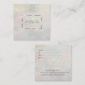 Moderne Opal Holografisch, Lijst, Confetti Kortingskaartje (Voorkant / Achterkant)