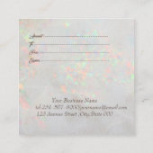 Moderne Opal Holografisch, Lijst, Confetti Kortingskaartje (Achterkant)