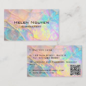 Moderne Opal Steen Gesimuleerde Hologram Gouden Ad Visitekaartje (Voorkant / Achterkant)