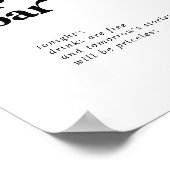 Moderne open balk voor zwarte Typografie Poster (Hoek)