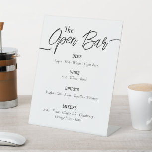 Moderne Open Bar Evenement Reclamebord Met Voetstuk