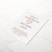 Moderne open hardehandtekening geperst folie uitnodiging (Gedraaid)