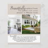 Moderne Open House Real Estate Realtor Flyer (Achterkant)