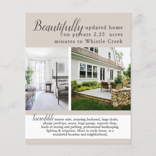 Moderne Open House Real Estate Realtor Flyer (Achterkant)