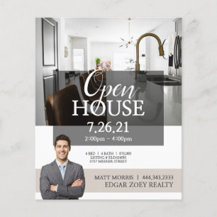Moderne Open House Real Estate Realtor Flyer