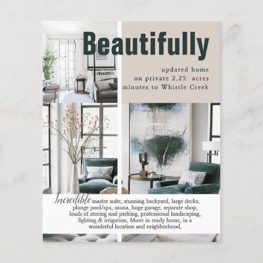 Moderne Open House Real Estate Realtor Flyer (Achterkant)