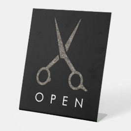 moderne OPEN-vlagschaar - Hairdresser Reclamebord Met Voetstuk