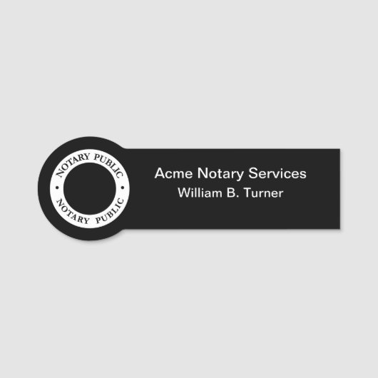 Moderne openbare dienst naamplaatje (Voorkant)