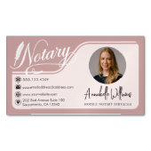Moderne openbare foto van notaris magnetisch visitekaartje (Voorkant)