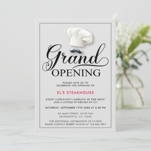 Moderne opening restaurant kaart (Staand voorkant)