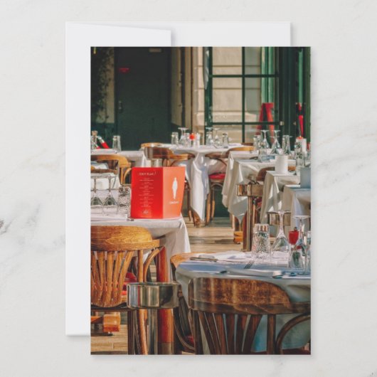 Moderne opening restaurant kaart (Achterkant)