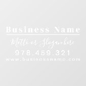 Moderne openingsuren Elegant lettertype Klein bedr Raamsticker (Vel)