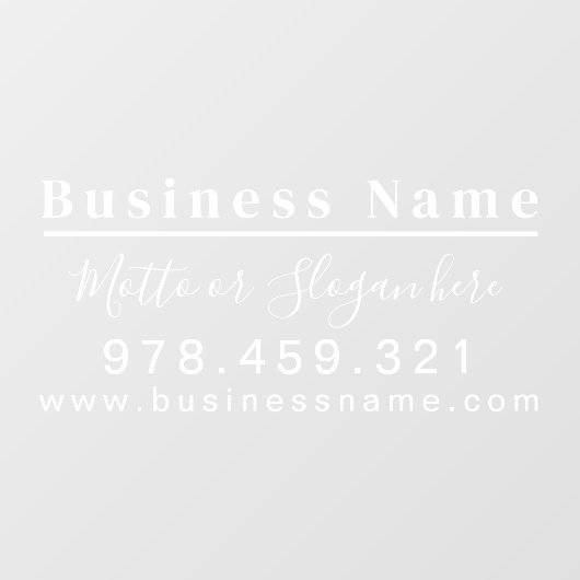 Moderne openingsuren Elegant Schrift Kleine ondern Raamsticker (Vel)