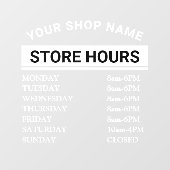 Moderne openingsuren Elegant Schrift Kleine ondern Raamsticker (Vel)