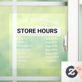 Moderne openingsuren Elegant Schrift Kleine ondern Raamsticker (Huis)