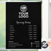 Moderne openingsuren van restaurants Social Media Raamsticker (Huis)