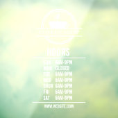 Moderne openingsuren voor restaurants of winkels raamsticker (Vel 3)