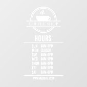 Moderne openingsuren voor restaurants of winkels raamsticker (Vel)