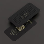 Moderne operator zware apparatuur zwart monogram Q Visitekaartje