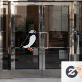 Moderne opgewekte papegaaiduiker raamsticker (Kantoordeur)