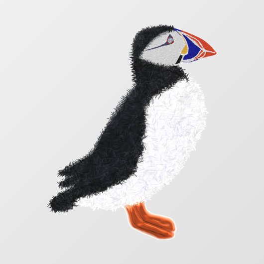 Moderne opgewekte papegaaiduiker raamsticker (Vel)