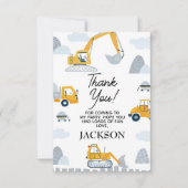 Moderne opgraven wat leuke bouw verjaardag bedankkaart (Voorkant)