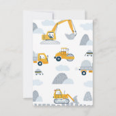 Moderne opgraven wat leuke bouw verjaardag bedankkaart (Achterkant)